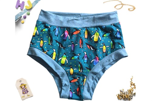 Buy L Briefs Watercolour Penguins now using this page